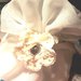 fiore all'uncinetto per bomboniere portaconfetti personalizzabile per matrimonio comunione o cresima