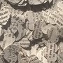 1000 coriandoli cuore vintage, cuori di carta riciclata per coni matrimonio, decorazione tavola