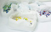 5 contenitori in stoffa a forma di nuvola per le caramelle del vostro candy table
