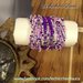 Bracciale crochet e perline “Treccia violacea”