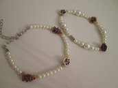 Bracciale bottoni decorativi e perle