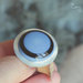 Anello in alluminio con bottone vintage blu - A.2.2016