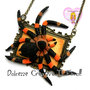 Collana 3d Cammeo con Tarantola - Kawaii handmad Goth - idea regalo Animali - Vegan