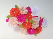 Cerchietto a Roselline by Litlle Rose Handmade