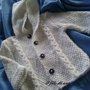 Giacchino/cappottino in lana per neonato con bottoni blu