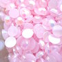 50pz - STRASS PLASTICA rosa chiaro mm 6 