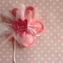 Bomboniera sacchetto porta confetti rosa a forma di fiore