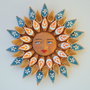 Sole da appendere a parete in terracotta dipinto a mano / Bomboniera (34)
