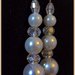 Orecchini chiodino con perle bianche e rondelle trasparenti 