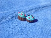 orecchini cupcake azzurri
