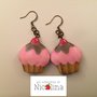 Orecchini cupcake fragola cioccolato