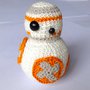 Robot BB-8 di Star Wars amigurumi fatto a mano all'uncinetto 