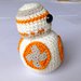 Robot BB-8 di Star Wars amigurumi fatto a mano all'uncinetto 