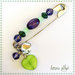 "Campanilla Verde & Viola" - accessorio spilla