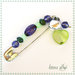 "Campanilla Verde & Viola" - accessorio spilla
