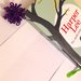 Segnalibro con fiore astra viola e nappina verde, fatto a mano all'uncinetto, per lettrici amanti dei fiori