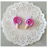 Ciondolo lollipop lilla fucsia- fimo