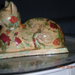 gatto in ceramica decorato