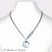Collana in acciaio pendente Twist Swarovski blue shade cristalli blu fatta a mano - Verbena