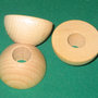 Semisfere in legno diametro 4 cm 