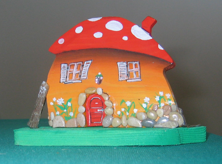 Figurine di Funghi Colorati Modello Fata Giardino per Vaso di Fiori succulenti