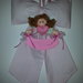 Fiocco nascita rosa a pois con bambolina