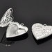 2 pz ciondolo cuore apribile per foto idea regalo s. valentino argento sterling