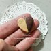 Ciondolo biscotto a forma di cuore con cioccolato- fimo