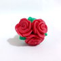 Anello rose rosse in pasta di mais