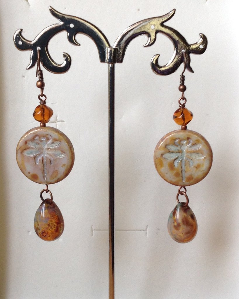 Orecchini Libellula AXELUNA In Argento 925 – 45,6 Mm X 17,6 Mm, Con Inserto In Abalone
