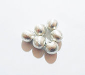 Perlina tonda in argento indiano satinato mm 12