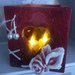 Lanterna artigianale rossa romantica - Romantic wax luminary