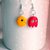 Orecchini in fimo handmade Pac-Man kawaii miniature idee regalo amica compleanno bomboniere