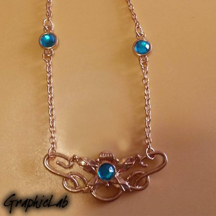 Féeries et Merveilles Collana Arwen, Evenstar, Aragorna, Il Signore Degli Anelli, Fee, Elfo - 5.8, Argento, Senza Pietra