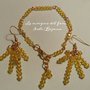 Orecchini e bracciale cristalli giallo mimosa 