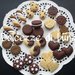 (cod 101 bis)lotto stock 30 biscotti in fimo fatti a mano per decorare cornici,scatole,portafoto