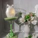 Centrotavola Pasqua bicchiere con candela in cera a LED