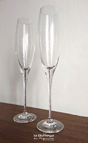 Coppia Flute da Champagne personalizzati per gli Sposi
