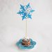 10 Cupcake topper 'cristallo di ghiaccio' per la sua festa a tema Frozen!