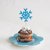 40 cupcake topper in carta celeste a forma di cristallo di ghiaccio per la sua festa di compleanno a tema Frozen