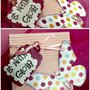 Bomboniera nascita/ battesimo/ compleanno con farfalla, nastro e tag personalizzato