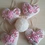 Cuori decorativi shabby chic - Bomboniera nascita battesimo comunione compleanno - Idea regalo