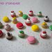 lotto 20 ciondoli macarons e cupcake in fimo handmade