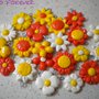 lotto 42 ciondoli in fimo fiore sole girasole vari colori handmade