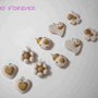 lotto 10 ciondoli quadrifoglio coccinella  cuore fiore handmade charms
