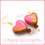 Orecchini  " Heart and gold "Cuore oro rosa  San Valentino idea regalo  eleganti cristalli charm cuore