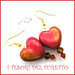 Orecchini  " Heart and gold "Cuore oro rosso San Valentino idea regalo  eleganti cristalli charm cuore festa della mamma Natale