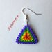Orecchini "Triangolo colors" realizzati con perline Miyuki delica