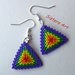 Orecchini "Triangolo colors" realizzati con perline Miyuki delica