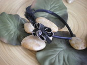 Black zipper Hairband - cerchietto